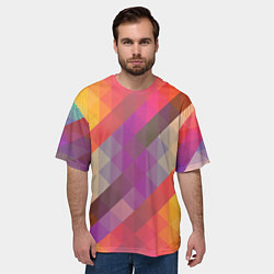 Футболка оверсайз мужская Vivid gradient, цвет: 3D-принт — фото 2