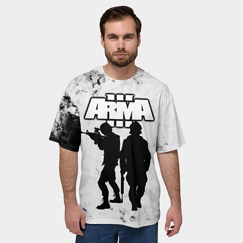 Мужская футболка оверсайз Arma Арма,Tactical Simulator / 3D-принт – фото 3