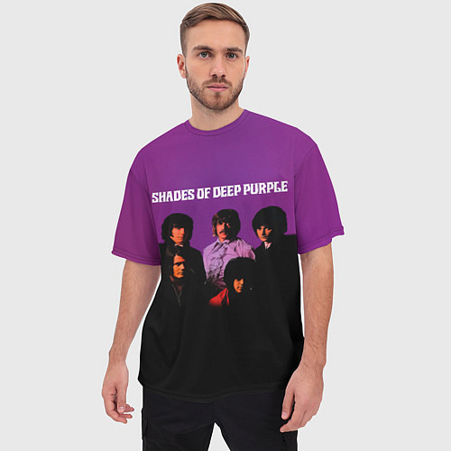 Мужская футболка оверсайз Shades of Deep Purple / 3D-принт – фото 3
