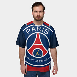Футболка оверсайз мужская Paris Saint-Germain PSG, цвет: 3D-принт — фото 2