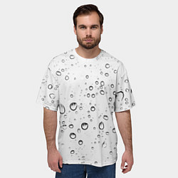 Футболка оверсайз мужская Утренний дождь, цвет: 3D-принт — фото 2