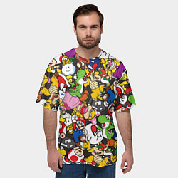 Футболка оверсайз мужская Mario ALLSTARS, цвет: 3D-принт — фото 2
