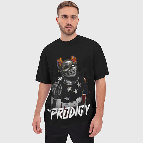 Мужская футболка оверсайз THE PRODIGY FLINT / 3D-принт – фото 3