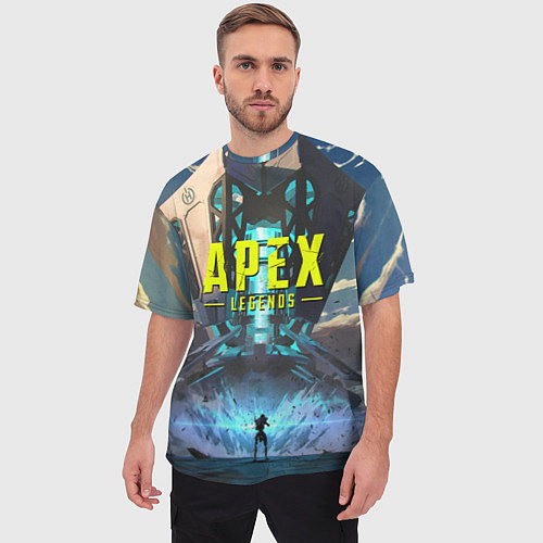 Мужская футболка оверсайз APEX Legends boom / 3D-принт – фото 3