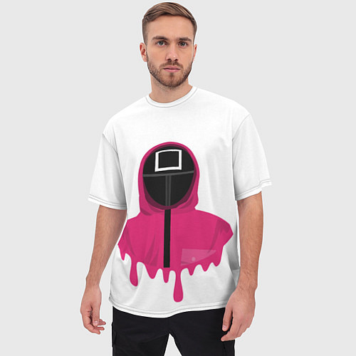 Мужская футболка оверсайз Игра в кальмара - Squid game / 3D-принт – фото 3