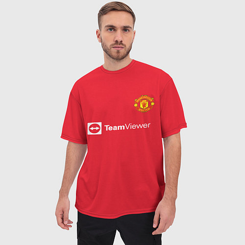 Мужская футболка оверсайз Джейдон Санчо форма Манчестер Юнайтед 20212022 / 3D-принт – фото 3