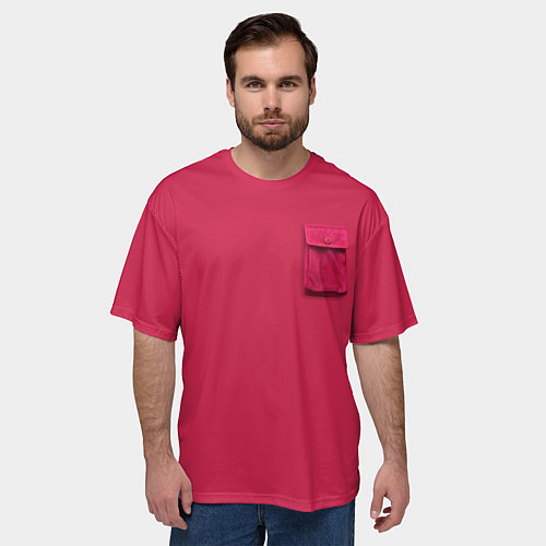 Мужская футболка оверсайз Карман / 3D-принт – фото 3