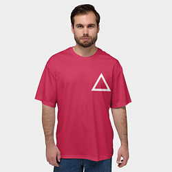 Футболка оверсайз мужская Треугольник, цвет: 3D-принт — фото 2