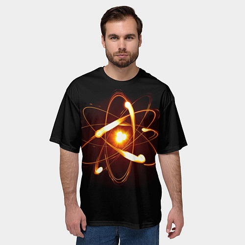 Мужская футболка оверсайз А т о м / 3D-принт – фото 3