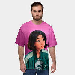 Футболка оверсайз мужская 067 игра в кальмара, цвет: 3D-принт — фото 2