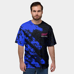 Футболка оверсайз мужская SUBARU STI СУБАРИСТ, цвет: 3D-принт — фото 2