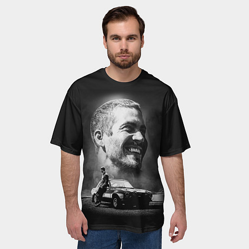 Мужская футболка оверсайз Paul Walker / 3D-принт – фото 3
