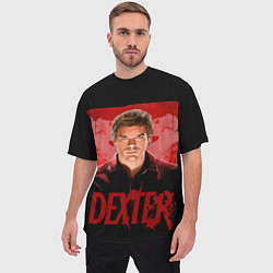 Футболка оверсайз мужская Dexter Декстер портрет постер, цвет: 3D-принт — фото 2