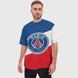 Футболка оверсайз мужская Paris Saint-Germain FC, цвет: 3D-принт — фото 2