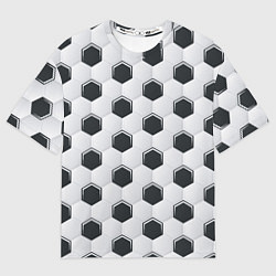 Мужская футболка оверсайз Текстура футбольного мяча