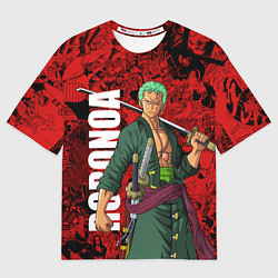 Мужская футболка оверсайз Ророноа Зоро, One Piece