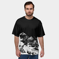 Футболка оверсайз мужская ГОРЫ ЧБ, цвет: 3D-принт — фото 2