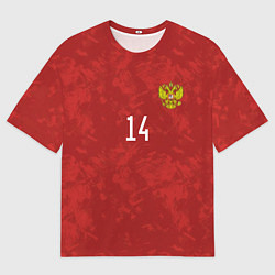 Футболка оверсайз мужская Джикия, форма сборной России, цвет: 3D-принт
