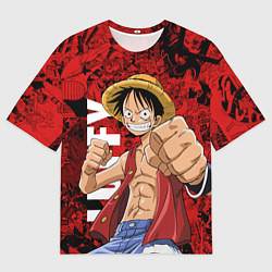 Футболка оверсайз мужская Манки Д Луффи, One Piece, цвет: 3D-принт