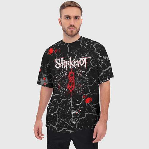 Мужская футболка оверсайз Slipknot Rock Слипкнот Музыка Рок Гранж / 3D-принт – фото 3