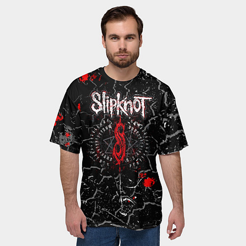 Мужская футболка оверсайз Slipknot Rock Слипкнот Музыка Рок Гранж / 3D-принт – фото 3