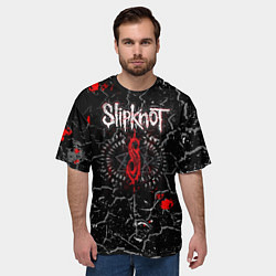 Футболка оверсайз мужская Slipknot Rock Слипкнот Музыка Рок Гранж, цвет: 3D-принт — фото 2