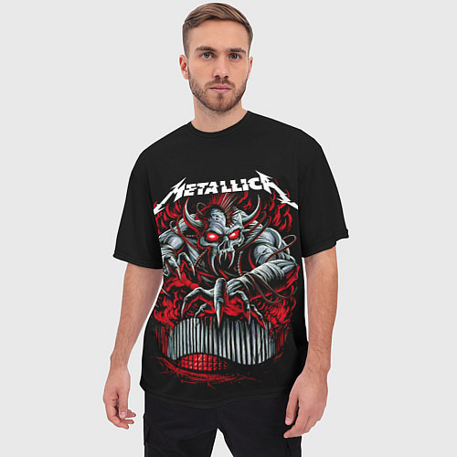 Мужская футболка оверсайз Metallica - Hardwired To Self-Destruct / 3D-принт – фото 3