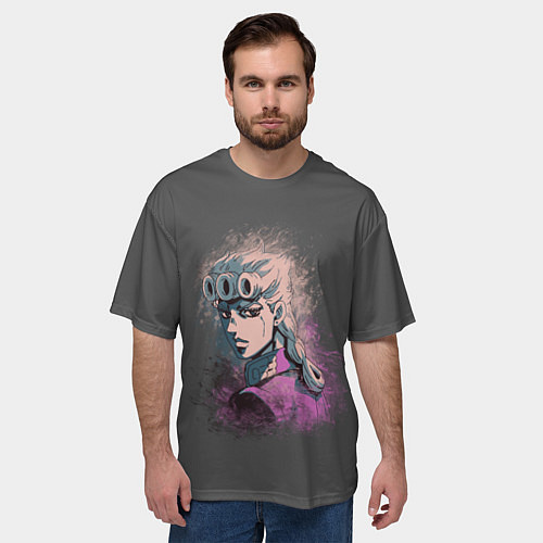 Мужская футболка оверсайз Giorno Giovanna Paints / 3D-принт – фото 3