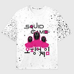 Футболка оверсайз мужская SQUID GAME , ИГРА В КАЛЬМАРА, СТРАЖ, цвет: 3D-принт