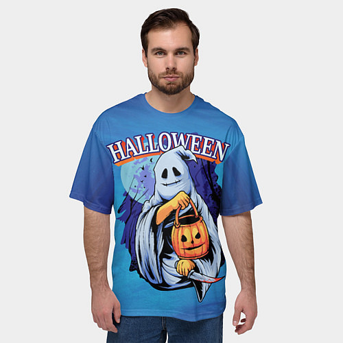 Мужская футболка оверсайз Ghost! / 3D-принт – фото 3