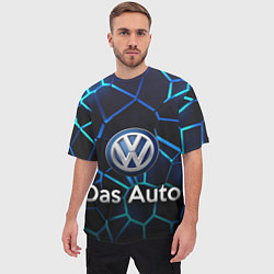 Футболка оверсайз мужская Volkswagen слоган Das Auto, цвет: 3D-принт — фото 2
