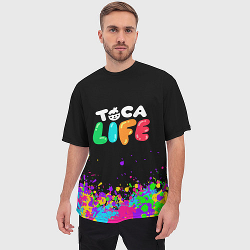 Мужская футболка оверсайз Toca Life / 3D-принт – фото 3