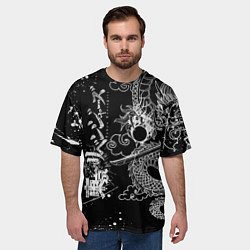 Футболка оверсайз мужская ТОКИЙСКИЕ МСТИТЕЛИ TOKYO REVENGERS ДРАКОН, цвет: 3D-принт — фото 2