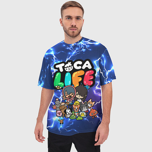 Мужская футболка оверсайз Toca Life / 3D-принт – фото 3