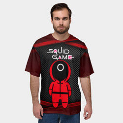 Футболка оверсайз мужская Игра в кальмара - 3D плиты, цвет: 3D-принт — фото 2