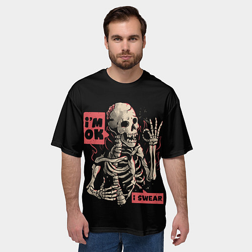 Мужская футболка оверсайз Я В Порядке Im Ok / 3D-принт – фото 3