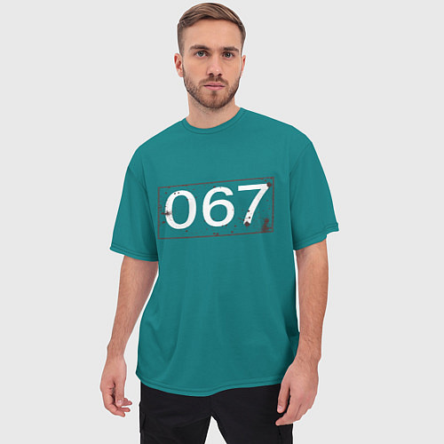 Мужская футболка оверсайз Игрок в кальмара 067 / 3D-принт – фото 3