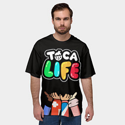 Футболка оверсайз мужская Toca Life: Friends, цвет: 3D-принт — фото 2