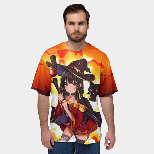 Мужская футболка оверсайз MeguminYunyun / 3D-принт – фото 3