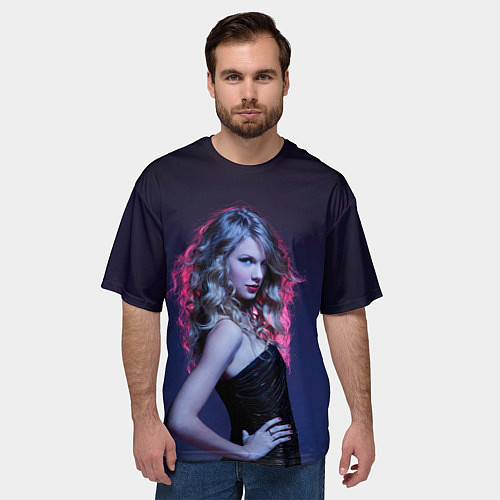 Мужская футболка оверсайз Игривая Тейлор / 3D-принт – фото 3