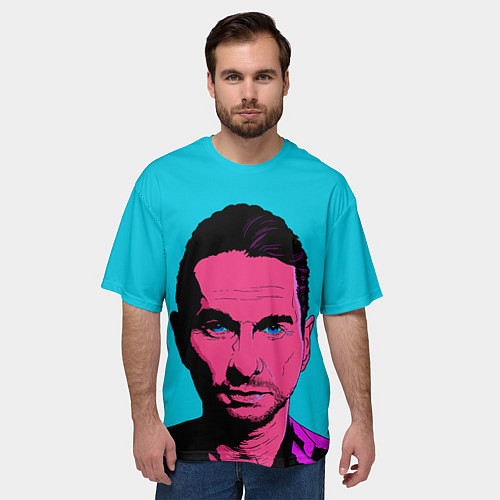 Мужская футболка оверсайз Дэйв Гаан арт / 3D-принт – фото 3
