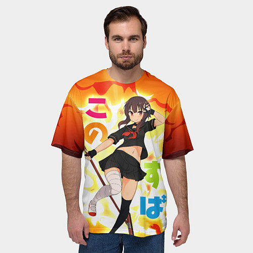 Мужская футболка оверсайз Meg / 3D-принт – фото 3