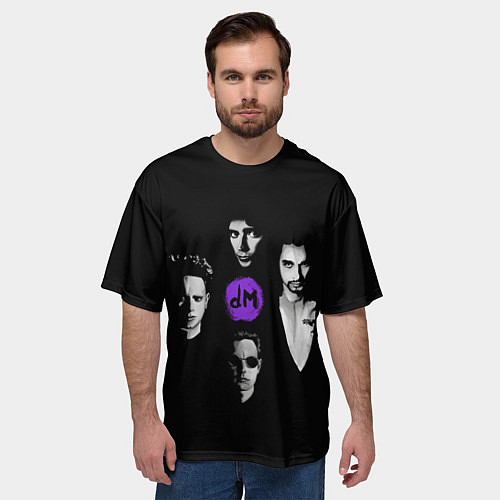 Мужская футболка оверсайз Depeche mode band / 3D-принт – фото 3