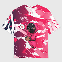 Футболка оверсайз мужская Девушка Игра в кальмара, цвет: 3D-принт