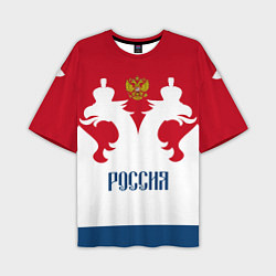 Футболка оверсайз мужская Russia Team, цвет: 3D-принт