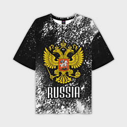 Футболка оверсайз мужская Russia, цвет: 3D-принт