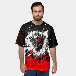 Футболка оверсайз мужская Берсерк: Брызги красок, цвет: 3D-принт — фото 2