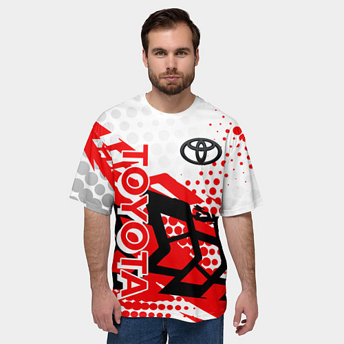 Мужская футболка оверсайз Toyota Тойота / 3D-принт – фото 3