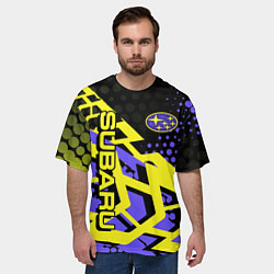 Футболка оверсайз мужская Subaru Cубару, цвет: 3D-принт — фото 2