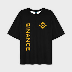 Футболка оверсайз мужская БИНАНС ЛОГО КАРБОН BINANCE LOGO, цвет: 3D-принт